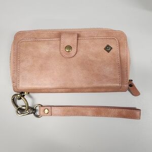 POLA RFID Blocking Faux Leather Wallet Case Slim Wristlet Clutch Card Holder